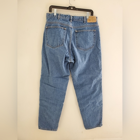 Eddie Bauer Plaid Flannel Lined Denim Jeans 36x32 - Picture 6 of 8